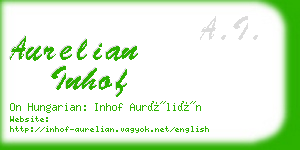 aurelian inhof business card